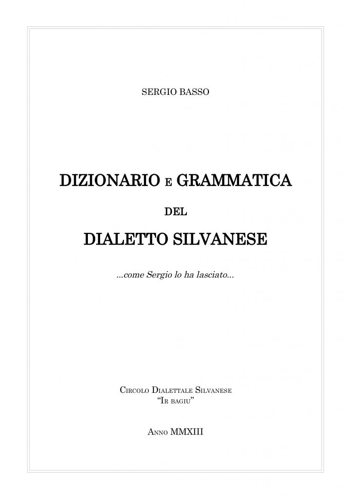 Frontespizio Dizionario